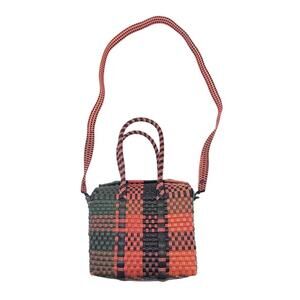 El Cholo’s Kid Mini Lupe Handwoven Crossbody Tote Bag Orange Green Black